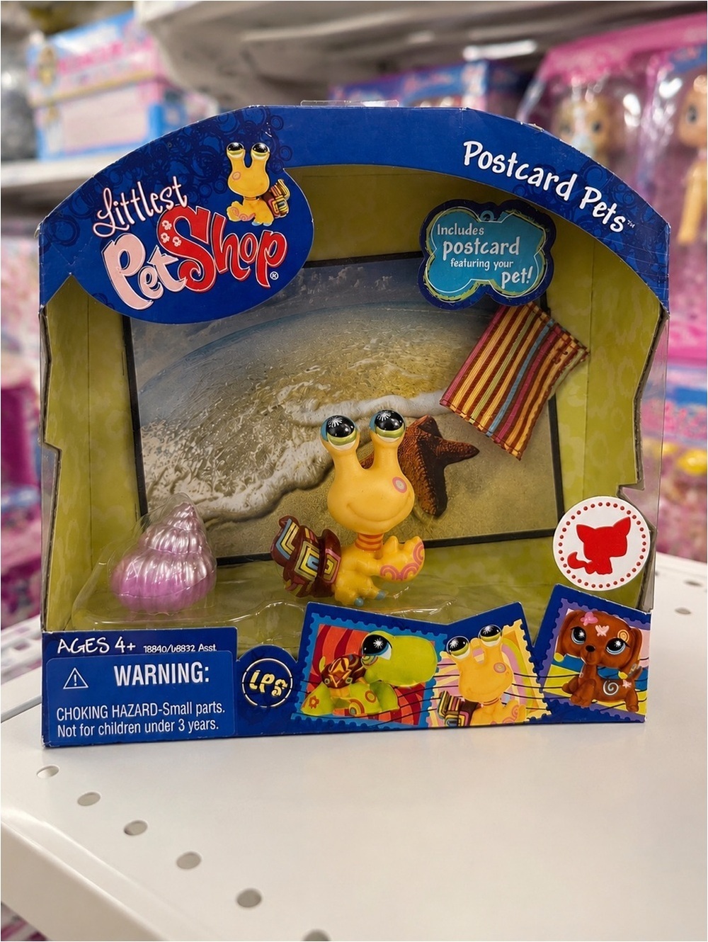 Littlest Pet Shop Postcard Pets Snail Figure Sealed Hasbro LPS